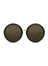 Main View - Click To Enlarge - LINDA FARROW - Acetate front oversize round titanium sunglasses