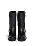 Figure View - Click To Enlarge - JIMMY CHOO - 'Biker' rabbit fur leather boots