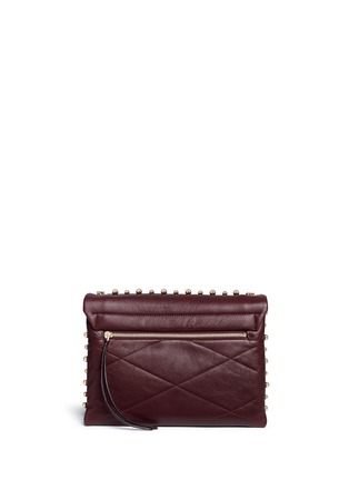 Back View - Click To Enlarge - LANVIN - 'Sugar' medium metal pearl quilted leather flap bag