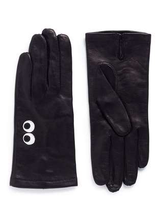 Main View - Click To Enlarge - MAISON FABRE - 'Irma' eye patch lambskin leather gloves