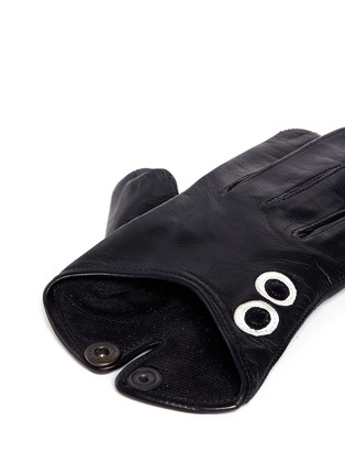 Detail View - Click To Enlarge - MAISON FABRE - 'Irma Sasha' eye patch lambskin leather short gloves