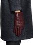 Figure View - Click To Enlarge - MAISON FABRE - 'Tresse' basketweave lamb leather gloves
