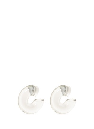Main View - Click To Enlarge - STELLA MCCARTNEY - Chunky link Plexiglas magnetic hoop earrings