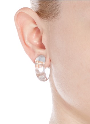 Figure View - Click To Enlarge - STELLA MCCARTNEY - Chunky link Plexiglas magnetic hoop earrings