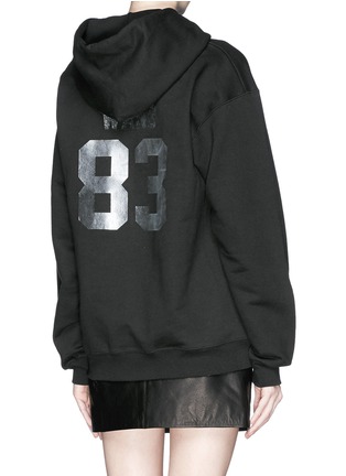Back View - Click To Enlarge - LPD - 'Team Wang' cotton fleece hoodie