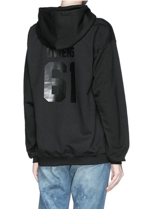 Back View - Click To Enlarge - LPD - 'Team Owens' cotton fleece hoodie