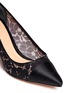 Detail View - Click To Enlarge - TORY BURCH - 'Glenna' satin pointed toe lace pumps
