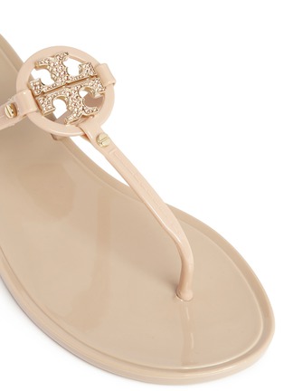 Detail View - Click To Enlarge - TORY BURCH - 'Mini Miller' crystal logo jelly thong sandals
