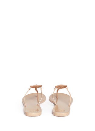 Back View - Click To Enlarge - TORY BURCH - 'Mini Miller' crystal logo jelly thong sandals