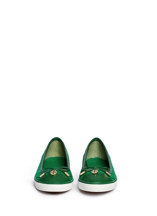 Figure View - Click To Enlarge - TORY BURCH - 'Caruso' quilted bow trim flats