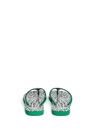Back View - Click To Enlarge - TORY BURCH - 'Thin' animal print thong sandals
