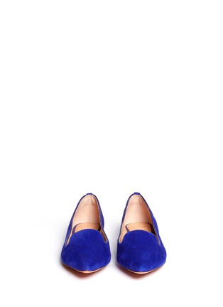 Figure View - Click To Enlarge - TORY BURCH - 'Connely' suede smoking slippers