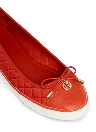 Detail View - Click To Enlarge - TORY BURCH - 'Caruso' quilted neoprene bow flats