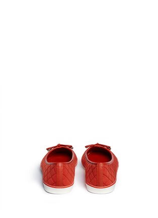 Back View - Click To Enlarge - TORY BURCH - 'Caruso' quilted neoprene bow flats