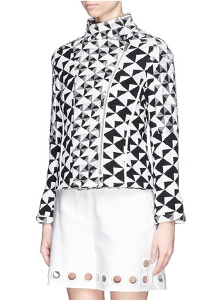 Front View - Click To Enlarge - IRO - 'Tavia' textured triangle woven jacket