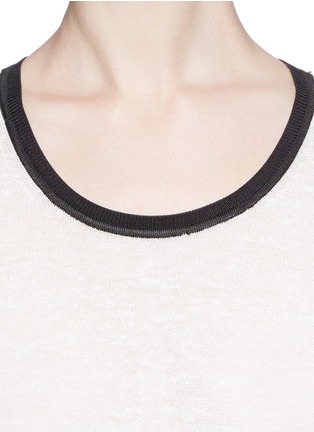 Detail View - Click To Enlarge - IRO - 'Younes' contrast linen-blend sweater
