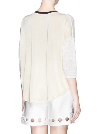 Back View - Click To Enlarge - IRO - 'Younes' contrast linen-blend sweater
