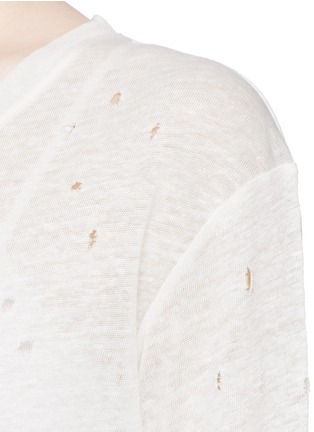 Detail View - Click To Enlarge - IRO - 'Marvina' distressed linen sweater