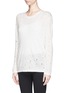 Front View - Click To Enlarge - IRO - 'Marvina' distressed linen sweater