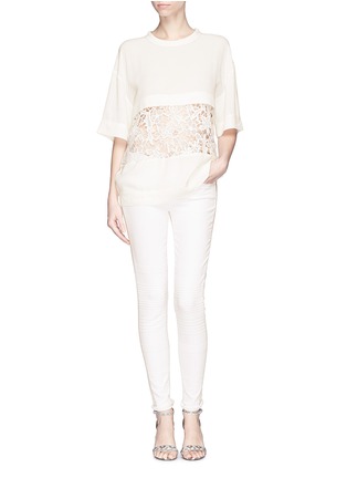 Figure View - Click To Enlarge - IRO - 'Daifik' floral guipure lace T-shirt