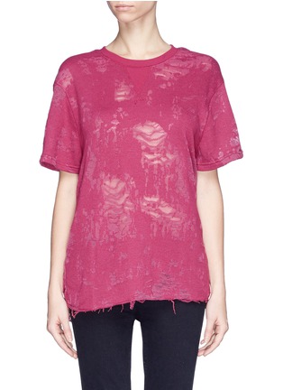Main View - Click To Enlarge - IRO - 'Aetane' distressed French terry T-shirt