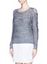 Front View - Click To Enlarge - IRO - 'Yana' contrast sleeve open knit sweater