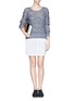 Figure View - Click To Enlarge - IRO - 'Yana' contrast sleeve open knit sweater