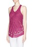 Front View - Click To Enlarge - IRO - 'Dolly' racer back gauze tank top