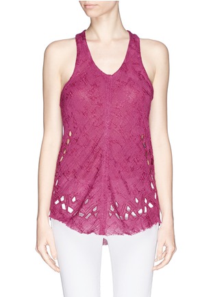 Main View - Click To Enlarge - IRO - 'Dolly' racer back gauze tank top