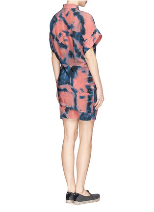 Back View - Click To Enlarge - IRO - Tie dye side ruche shirt dress