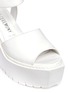 Detail View - Click To Enlarge - OPENING CEREMONY - 'Grunge' gloss leather platform wedge sandals
