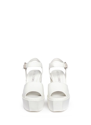 Figure View - Click To Enlarge - OPENING CEREMONY - 'Grunge' gloss leather platform wedge sandals