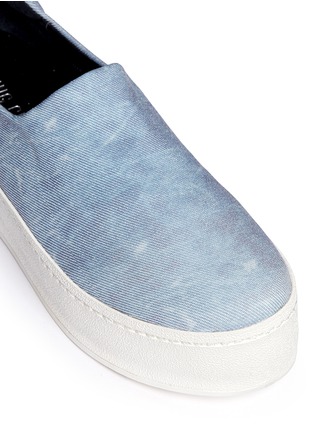 Detail View - Click To Enlarge - OPENING CEREMONY - Tie dye stretch twill flatform slip-ons