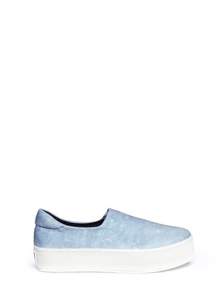 Main View - Click To Enlarge - OPENING CEREMONY - Tie dye stretch twill flatform slip-ons