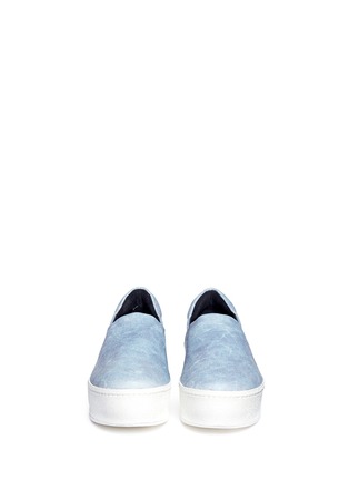 Figure View - Click To Enlarge - OPENING CEREMONY - Tie dye stretch twill flatform slip-ons