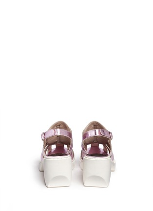 Back View - Click To Enlarge - OPENING CEREMONY - Mirror leather Fisherman sandals