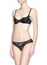 Figure View - Click To Enlarge - L'AGENT - Vanesa' lace tulle mini briefs
