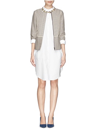 Figure View - Click To Enlarge - TORY BURCH - 'Rene' sailing stripe jacket