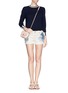 Figure View - Click To Enlarge - TORY BURCH - 'Amanda' floral print denim shorts