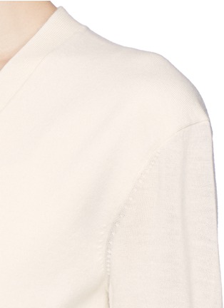 Detail View - Click To Enlarge - TORY BURCH - 'Madison' Merino wool-blend cardigan