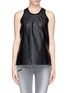 Main View - Click To Enlarge - HELMUT LANG - 'Tilt' leather panel jersey tank top