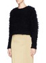 Front View - Click To Enlarge - HELMUT LANG - Chunky bouclé knit cropped pullover 