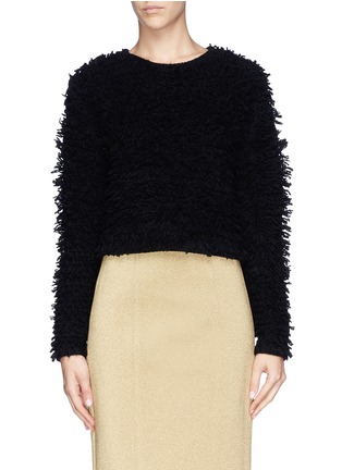Main View - Click To Enlarge - HELMUT LANG - Chunky bouclé knit cropped pullover 