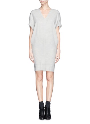 Main View - Click To Enlarge - HELMUT LANG - 'Sonar' oversize wool jersey sweater dress