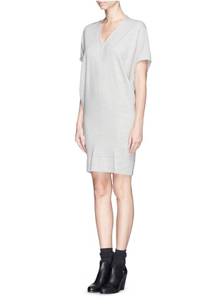 Figure View - Click To Enlarge - HELMUT LANG - 'Sonar' oversize wool jersey sweater dress
