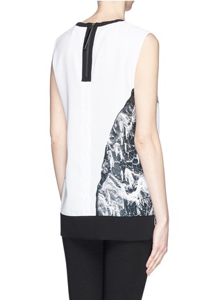 Back View - Click To Enlarge - HELMUT LANG - 'Hydra' marble print crepe tank top