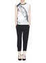 Figure View - Click To Enlarge - HELMUT LANG - 'Hydra' marble print crepe tank top