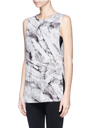 Front View - Click To Enlarge - HELMUT LANG - 'Terrene' layer jersey top