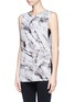 Front View - Click To Enlarge - HELMUT LANG - 'Terrene' layer jersey top