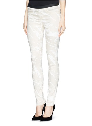 Front View - Click To Enlarge - HELMUT LANG - Paint streak stretch jeggings